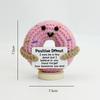 Positive Energy Doughnut Hug Pocket Mini Handmade Knitting Doughnut Doll With Card Funny Christams Gift Home Room Decoration