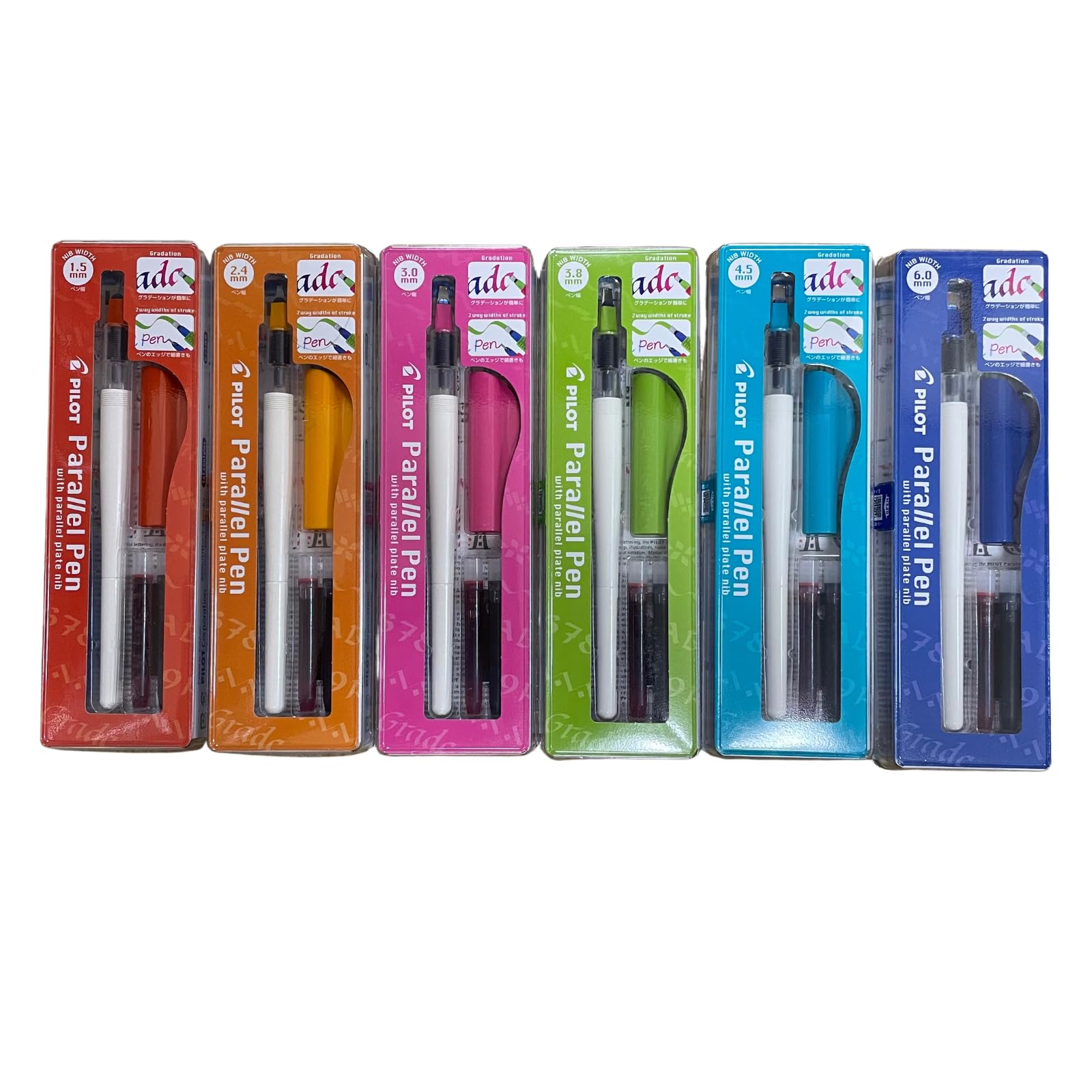 

Набор из 6 ручек Pilot Parallel на водной основе, 1,5/2,4/3,0/3,8/4,5/6,0 мм,