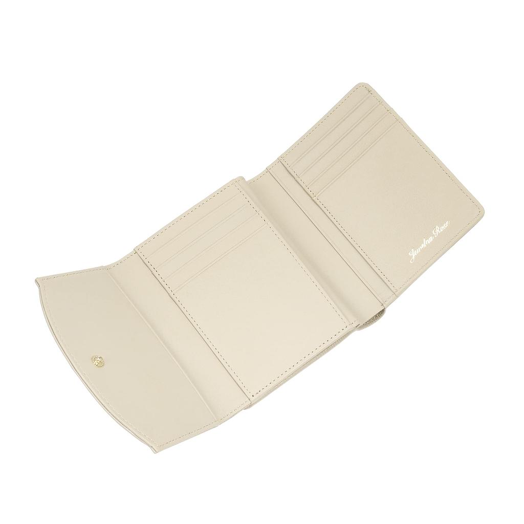 Jewel Narrows Genuine Leather Wallet [Mirage Wallet] Bifold Wallet with Clasp Closure No.15152