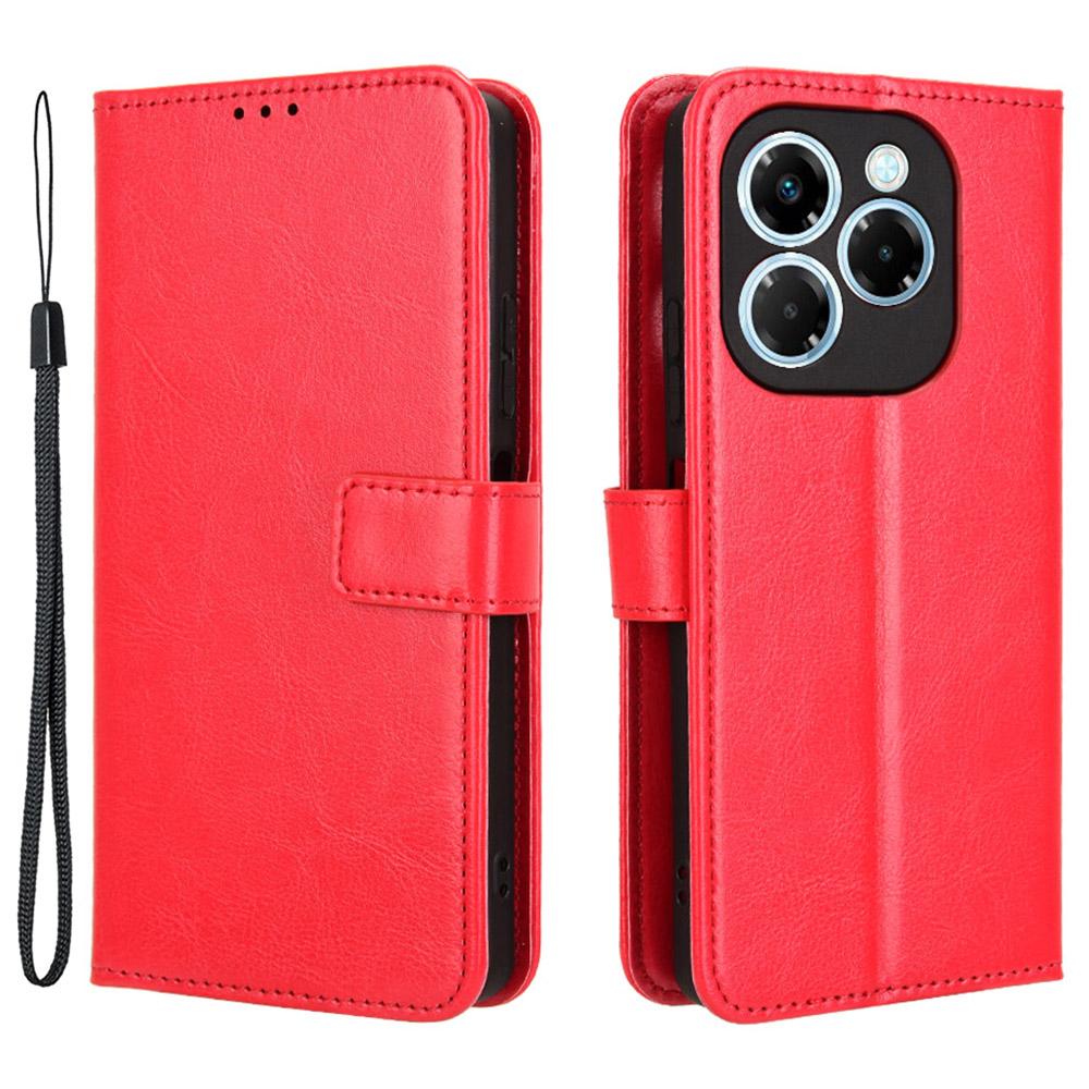 For Infinix Note 40X 5G X6838 Case Crazy Horse Texture PU Leather Phone Wallet Cover