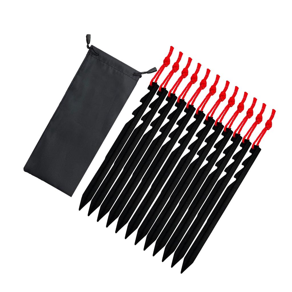 12 Pcs Heavy Duty Tent Peg Durable Camping Peg Aluminium Alloy Tent Stakes Outdoor Ground Anchors Adjustable Ground Nails