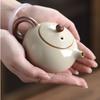 Ru Kiln Kung Fu Tea Set 2025 New Light Luxury Chinese Office Parlor Covered Bowl Brewing Teapot Teacup Set