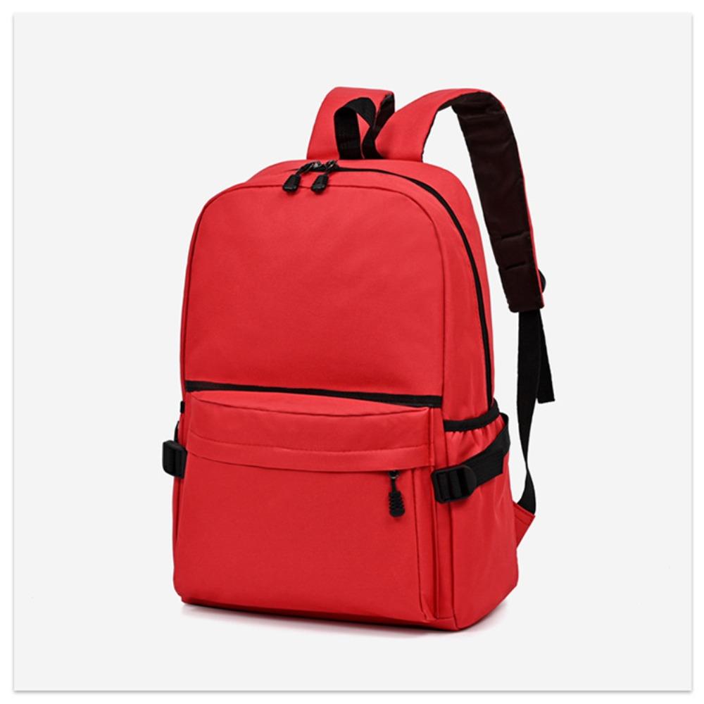Travel agency backpack solid color fabric backpack primary and secondary school student schoolbag travel bag