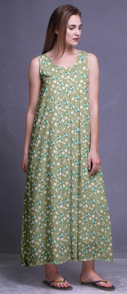 Bimba Rayon Rayon Nightgowns For WomenA   Maxi Printed Sleepwear Night