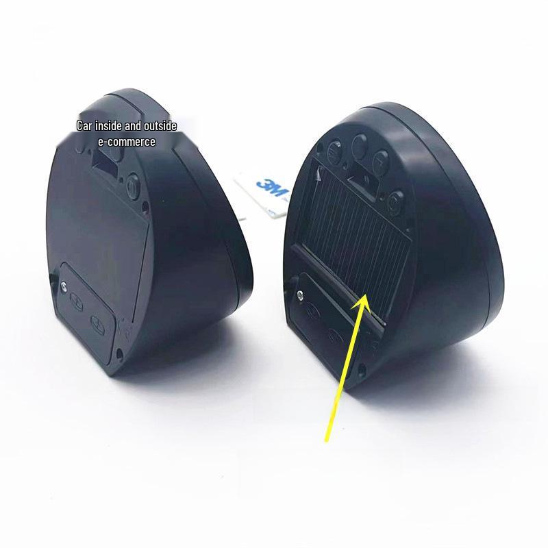 Vysoce přesné LED svítící solární hodiny a teploměr do auta