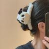 Panda Plush Hair Clip: Cute Cartoon Headdress Shark Clip for Autumn/Winter