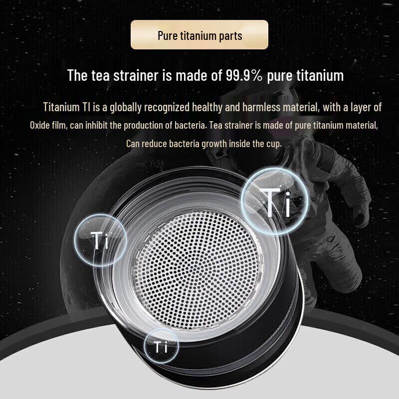TOMIC Men's Ceramic Lined Vacuum Insulated Tea Tumbler