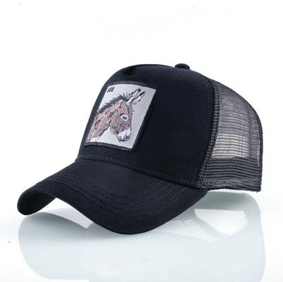 Trucker Fashionable Trendy Caps With Embroidery Animals Patch Four Seasons Adjustable Snapback Baseball Cap For Men Women Adjustable Visor Hat