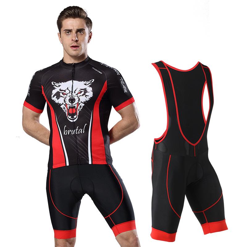 XINTOWN Men's Summer Cycling Jersey and Bib Shorts Set