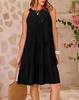 European-American Women's Lace Patchwork Halter A-Line Dress - Spring/Summer 2025 Collection