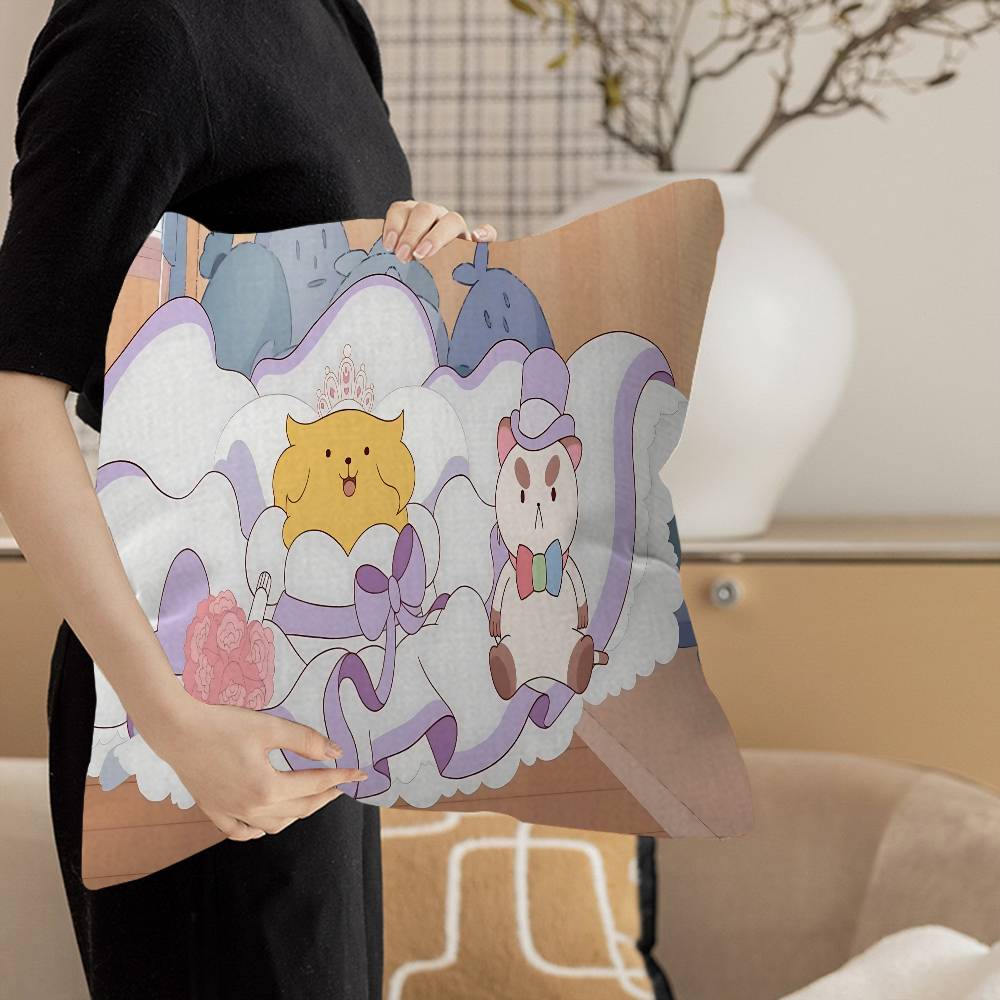 Bee And Puppycat Anime Lucky Dragon Pillow Cover Sofa Cushion Cover Home Room Decoration Children Gift