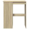 Bar Table with Shelf Sonoma Oak Finish 90 x 47.5 x 103.5 cm Particleboard