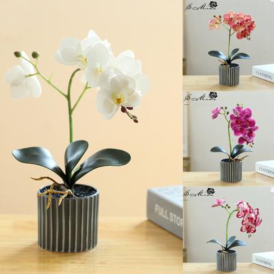 Künstliche Orchidee aus Seide, Topfpflanze, Bonsai, für Partys, Garten, Heimdekoration