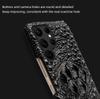 3D Head Crocodile Pattern Leather Phone Case for Samsung Galaxy S26 S23 S24 S25 Ultra S22 Plus 20 A55 5G Luxury Back Cover