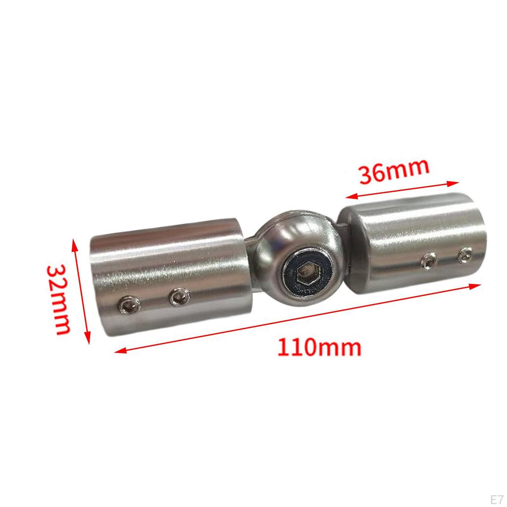 Adjustable Stainless Steel Rod Connector for Shower And Window Installation