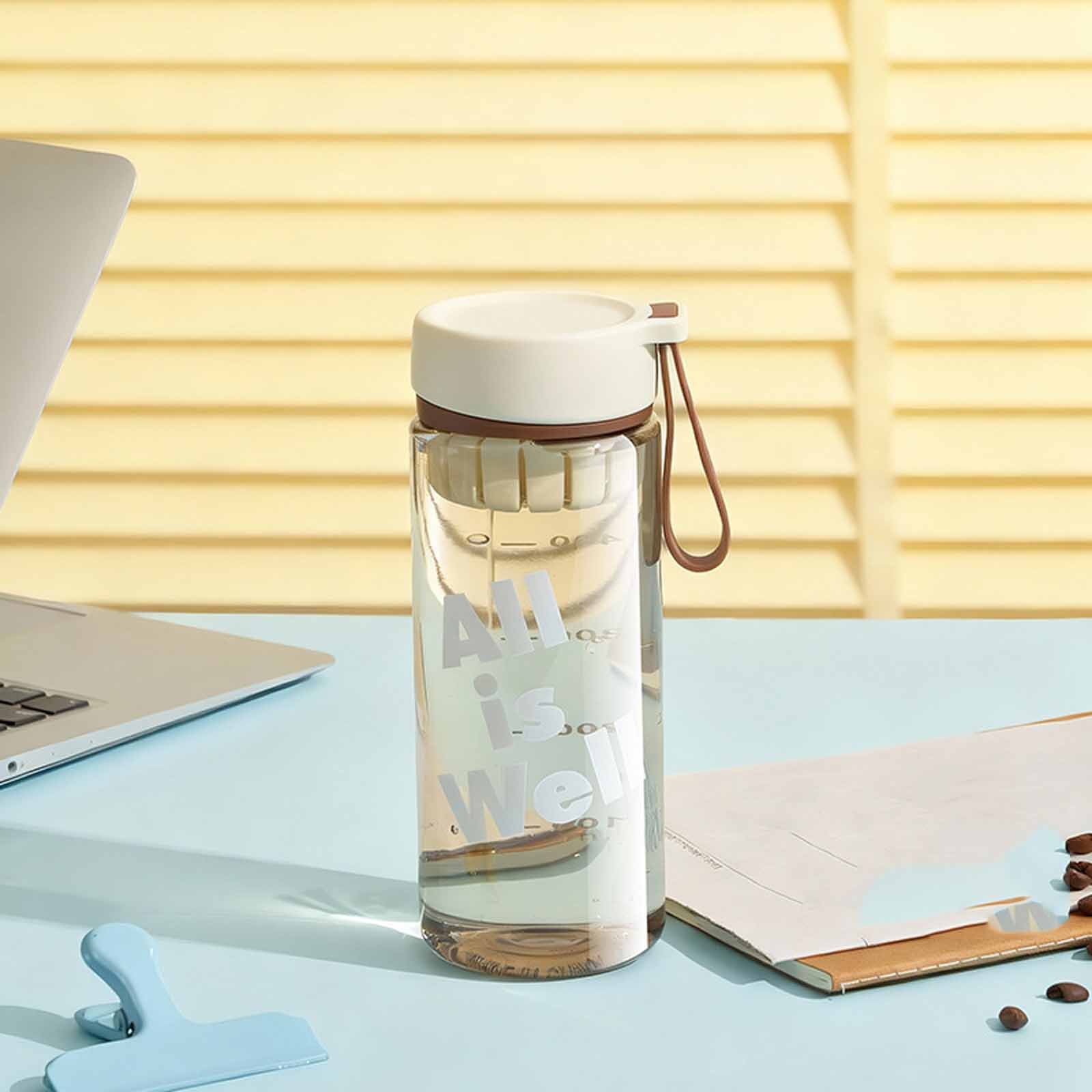 

Summer Water Bottle for Women, Student-Friendly Cute Plastic Cup with Handle and Tea Strainer, Portable Drink Bottle S