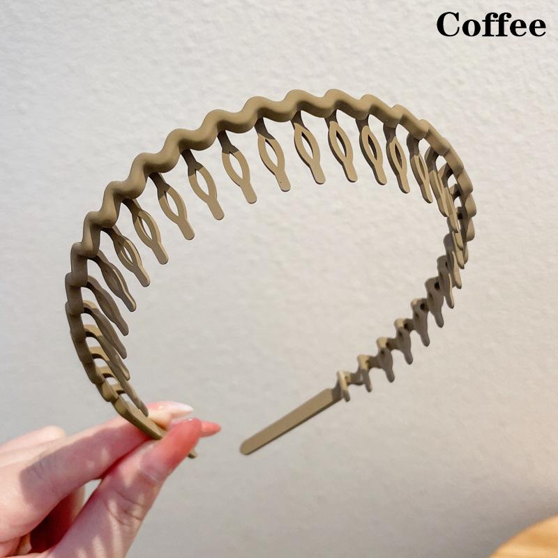 Women Simple Colorful Matte Toothed Hairbands Broken Hair Finishing Headband Outdoor Hair Hoop Headwear  Hair Accessories