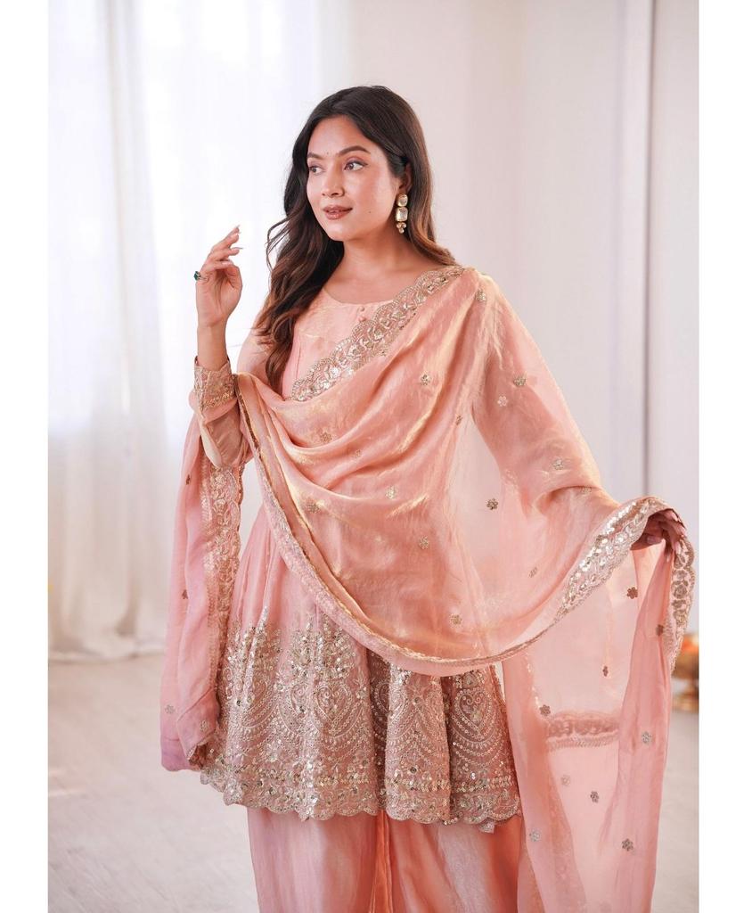Ensemble Salwar Suit Sharara Gown Dupatta Bollywood pour Femme Designer Indien Tenue de Soirée Costume Fantaisie Lourd
