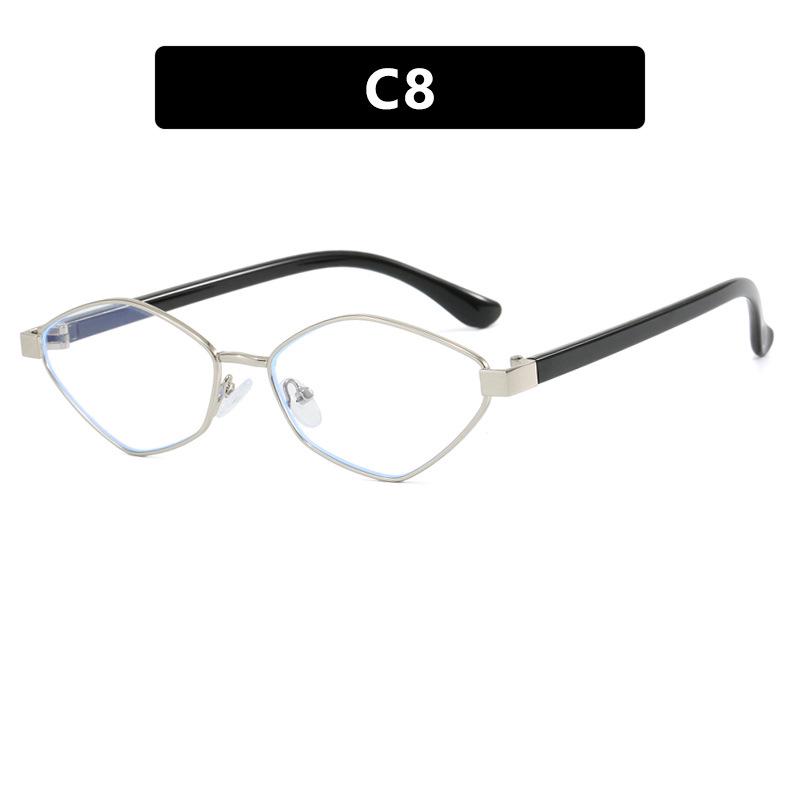 2024 High-End Small Frame Rhombus Cat Eye Polygon Sunglasses