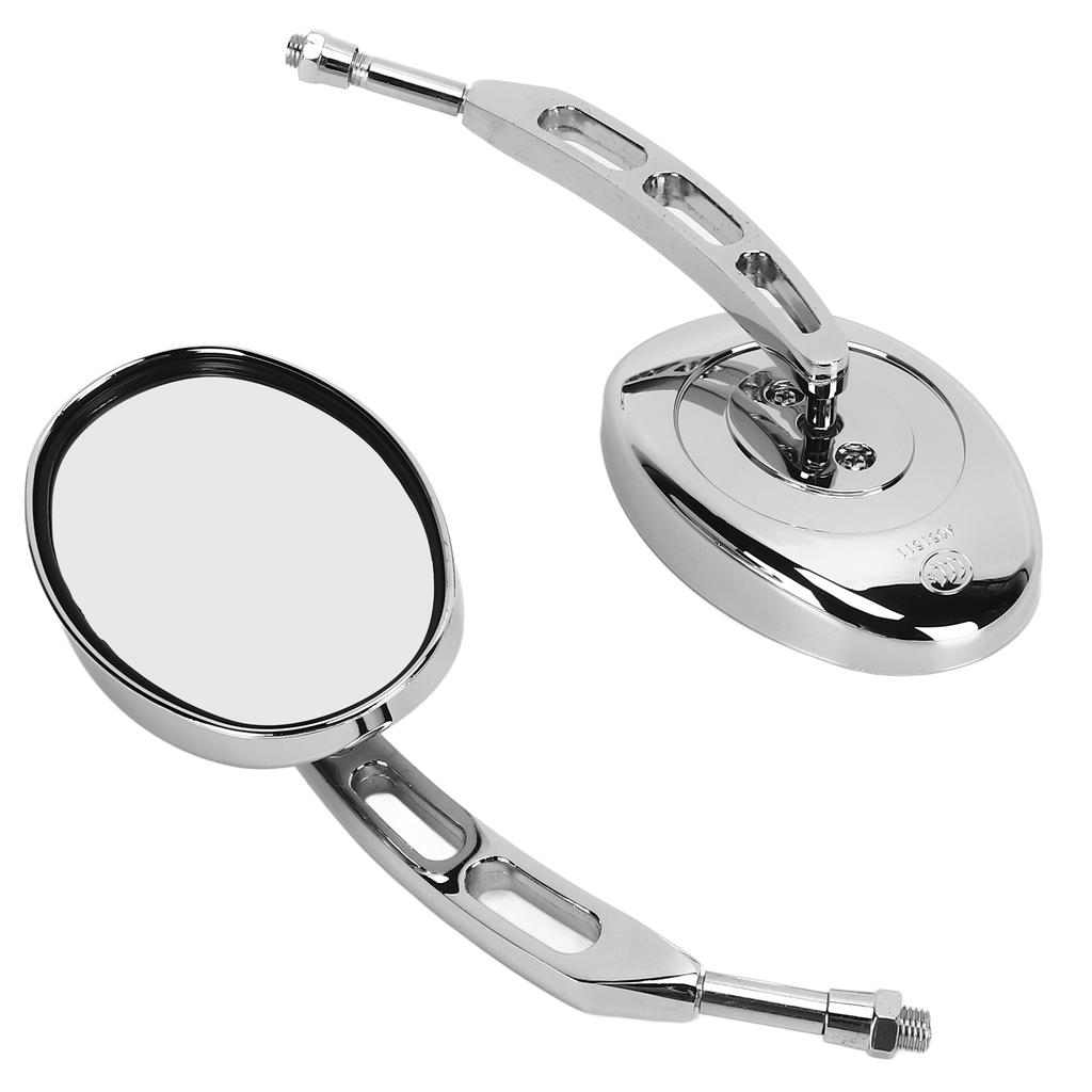 2pcs 10mm Motorcycle Rear View Side Mirror Left Right Clear Vision Universal Chrome Replacement for Suzuki