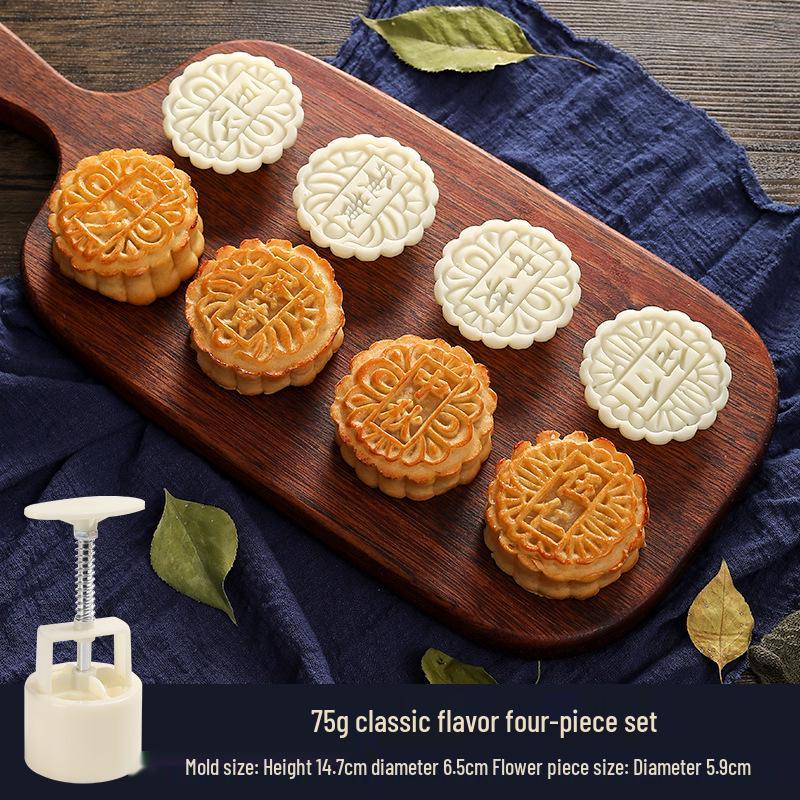 Forma do wytłaczania księżycowych ciastek typu Snow Skin i ciastek z fasoli mung, ręcznie tłoczona