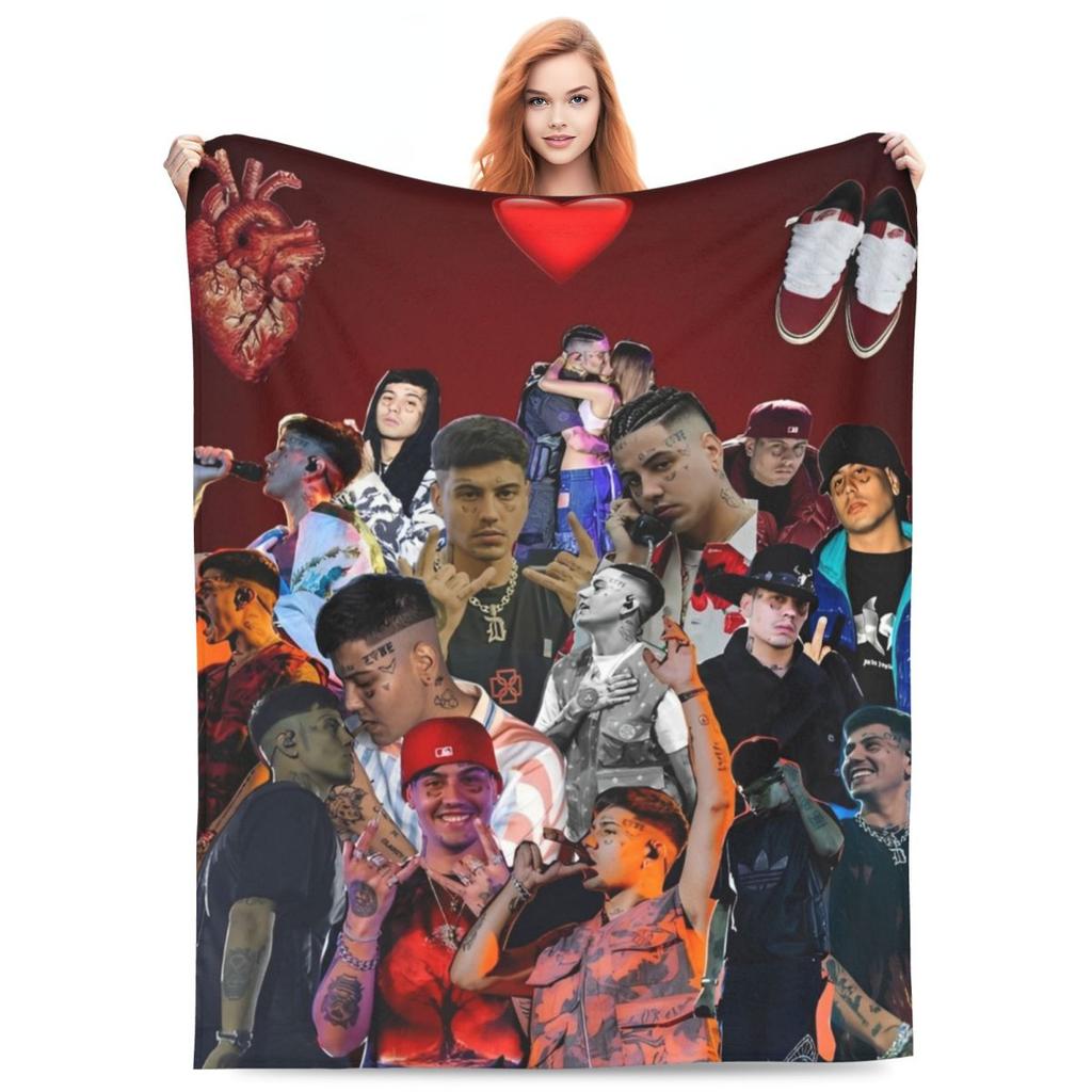 Duki Fleece Throw Blanket Reggaeton Latin Trap Pop Rap Blanket for Bedding Office Lightweight Bedspread