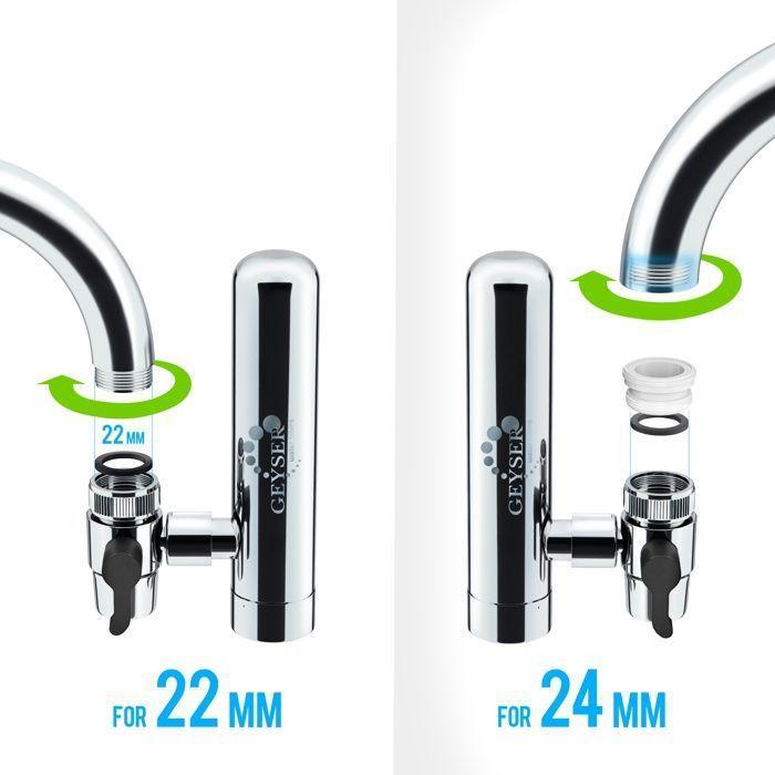 Filtre À Eau - GEYSER - GEYSER EURO - Purificateur D'eau - Cartouche Longue Durée - Ultra-absorbant
