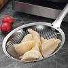 Stainless Steel Deep Skimmer with Long Handle Heavy-Duty Slotted Spoon for Dumplings Noodles Frying Rust-Proof Dishwasher Safe Essential Kitchen Tool