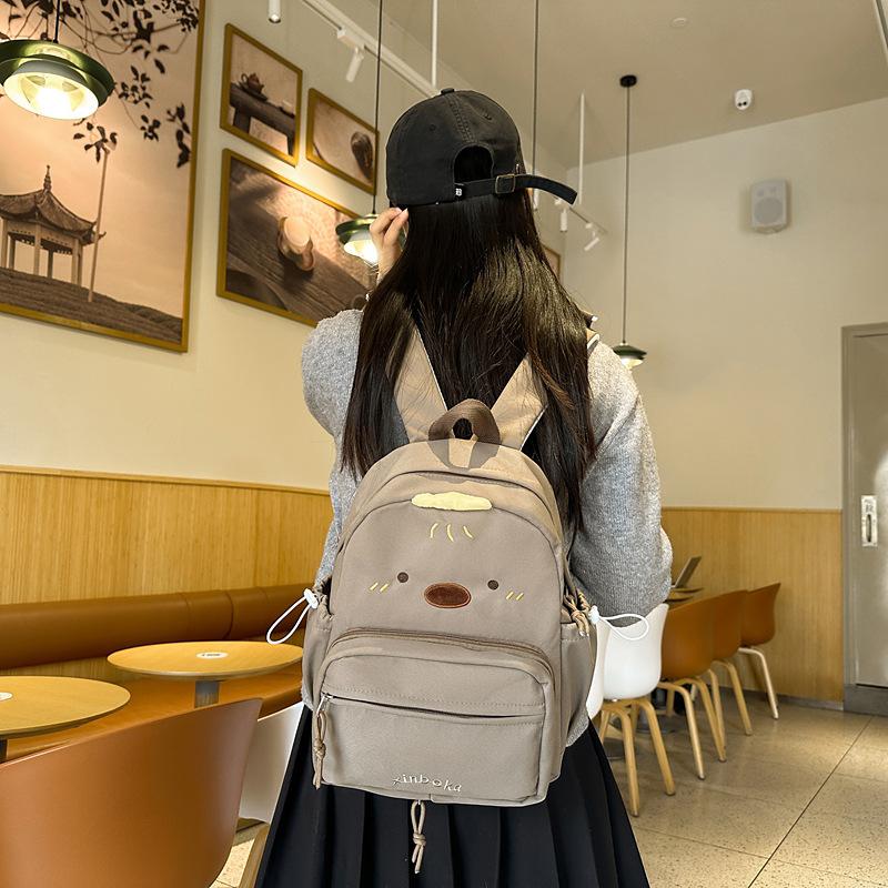 Schoolbag Junior high school student schoolbag female cute large capacity removable transparent pain bag ins wind backpack cartoon student backpack