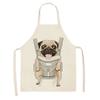 Hot Sale Cartoon Anime Pet Dog Dog Sleeveless Apron Drawing Graffiti Kitchen Anti-fouling Creative Linen Apron