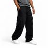 Men's Lined Cargo Pants with Cuffs , Loose Fit Multi Pocket Casual Trousers