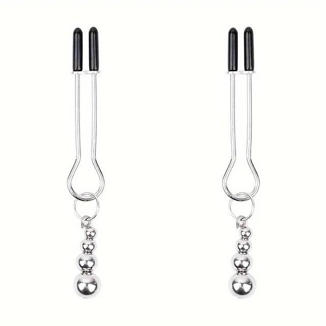 Metal Nipple Clip with Gourd Pandent Breast Clamp Adjustable Stimulation Nipple Tools Adult BDSM Sex Toys for Women and Couples