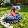 Flexible 60cm Snake Toy Model Realistic Design with Textured Body Soft Material for Educational and Recreational Use