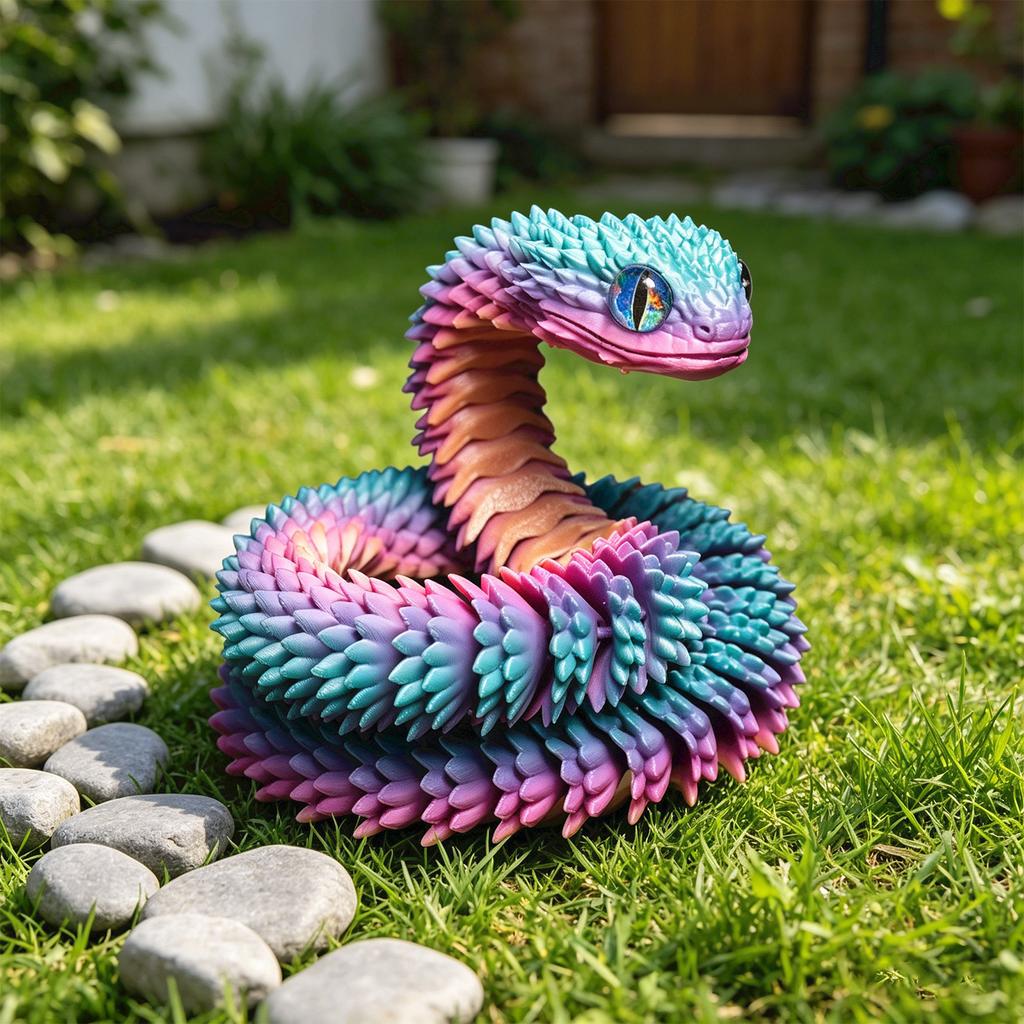 Flexible 60cm Snake Toy Model Realistic Design with Textured Body Soft Material for Educational and Recreational Use
