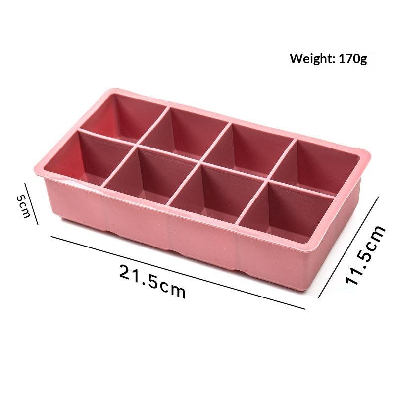 Food Grade Silicone Ice Tray 4/6 Grid Large Cubes Perfect for Summer Parties
