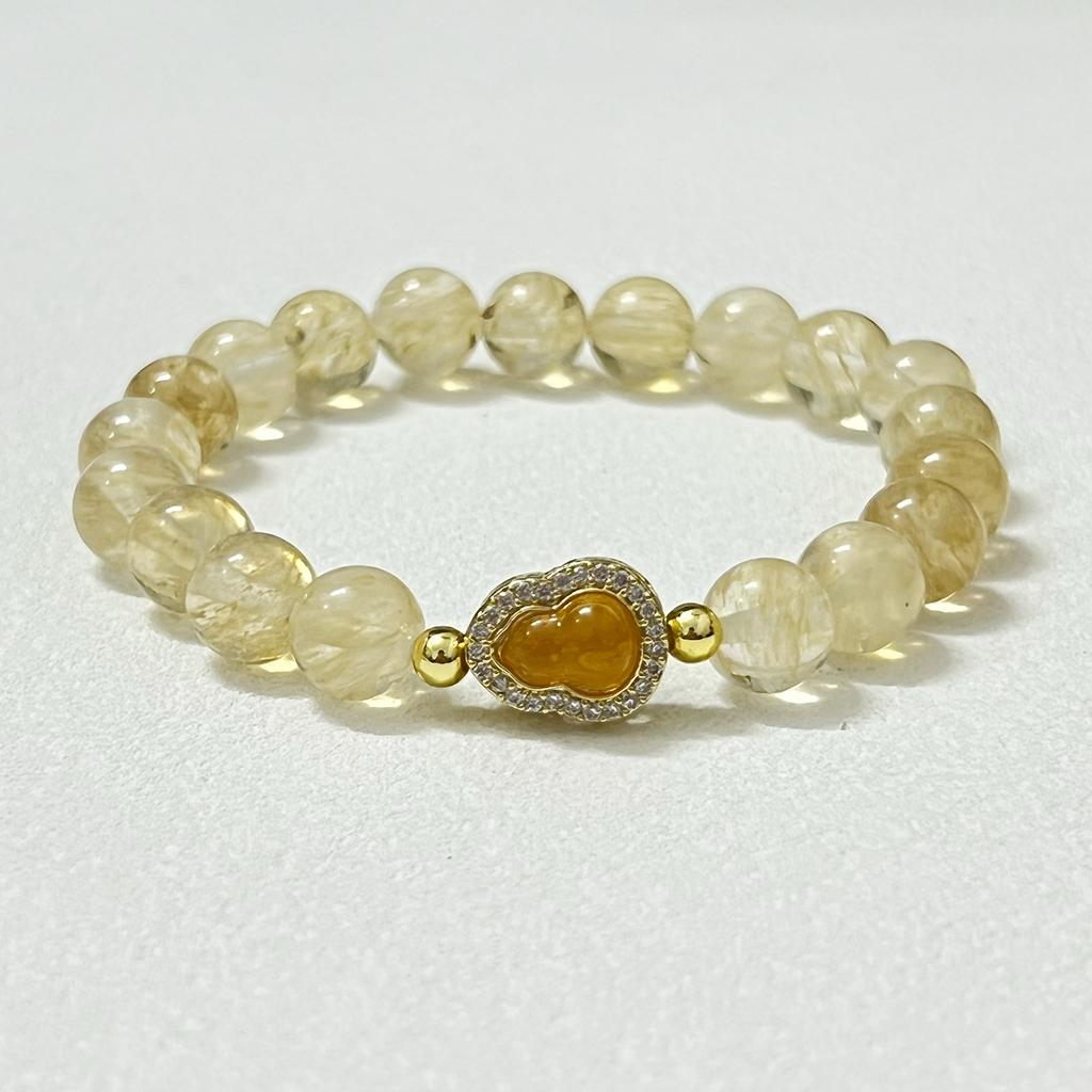 Chalcedony Beaded Bracelets for Women 8mm Round Beads Natural Stone Bracelet Handmade Stretch Bangle DIY Jewelry Gifts
