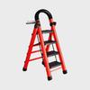 German Folding Telescopic A-Frame Ladder: Red, Thickened, Multi-Purpose Climbing Steps.