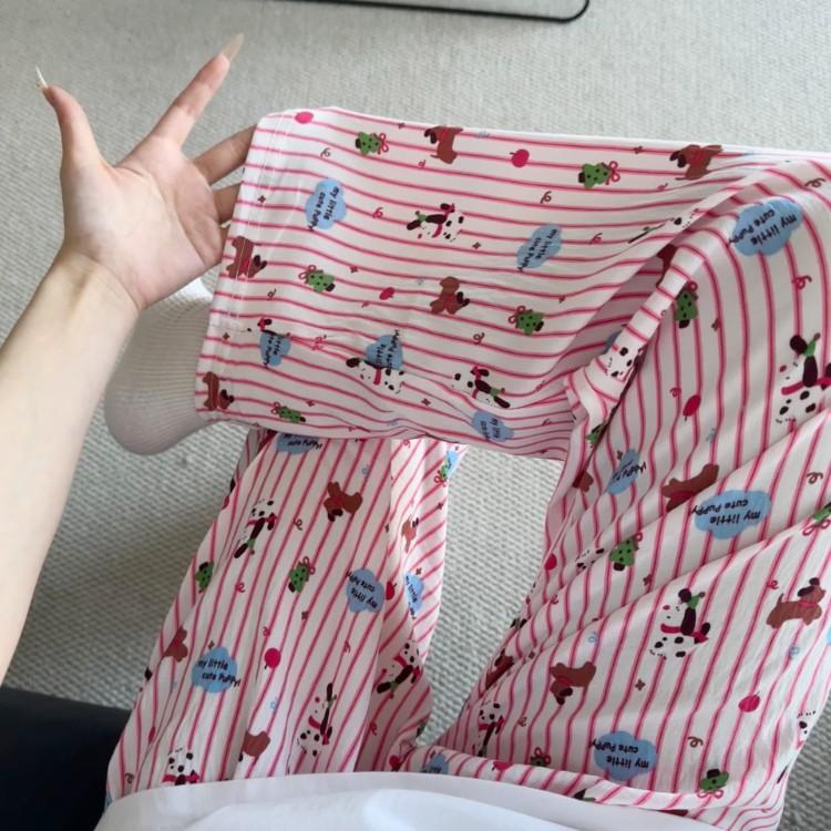 2026 New Style Lounge Pants for Women Loose Fit Wide Leg Casual Pajama Pants for Outdoor, Campus, Home