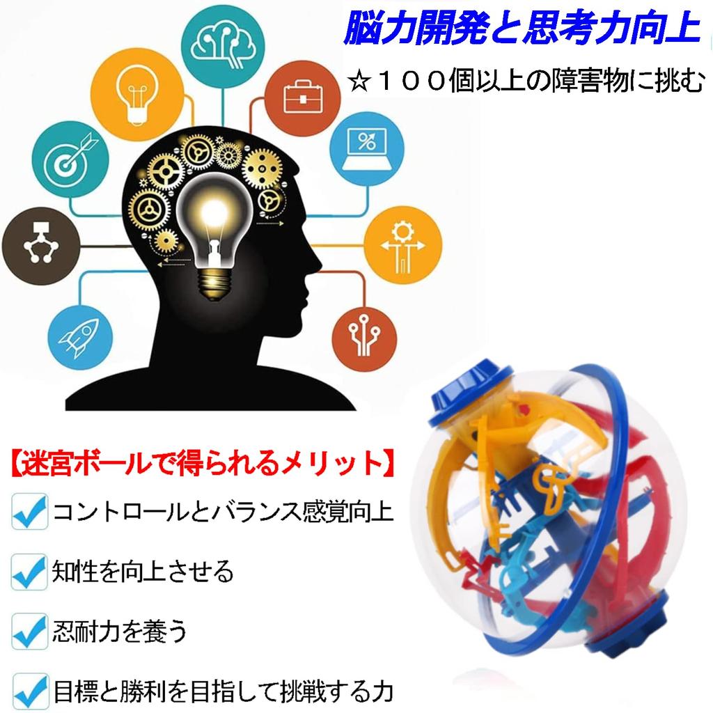 Labyrinth Ball 3D Maze Fidget Cube Balance Game Brain Training IQ Time Killer Educational Puzzle [LilBit] (Level 168-Extreme)