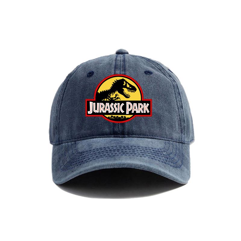 

Jurassic Park Baseball Cap Distressed Hats Cap Dinosaur Men Retro Outdoor Summer Adjustable Hat