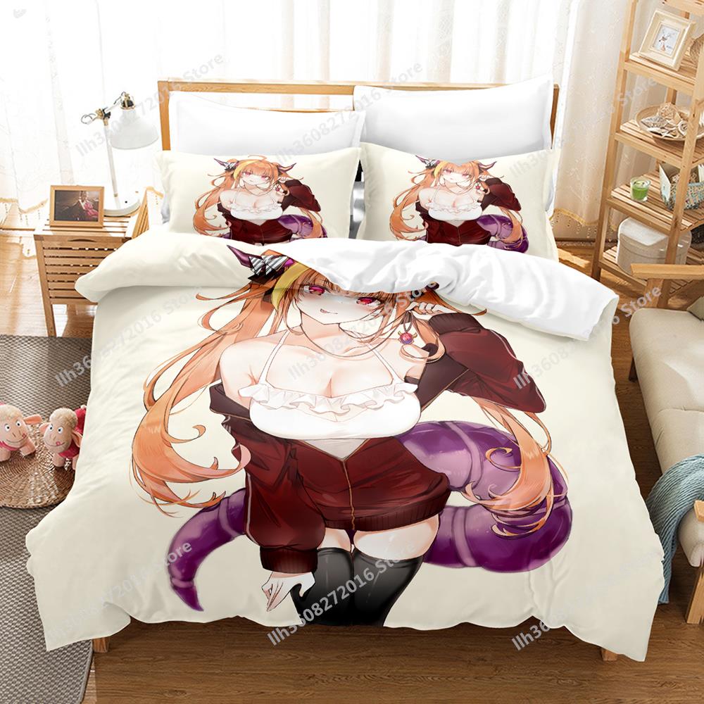 Kawaii Kiryuu Coco Bedding Set Single Twin Full Queen King Size Bed Set Adult Kid Bedroom Duvetcover Sets 3D Anime Bed Sheet Set
