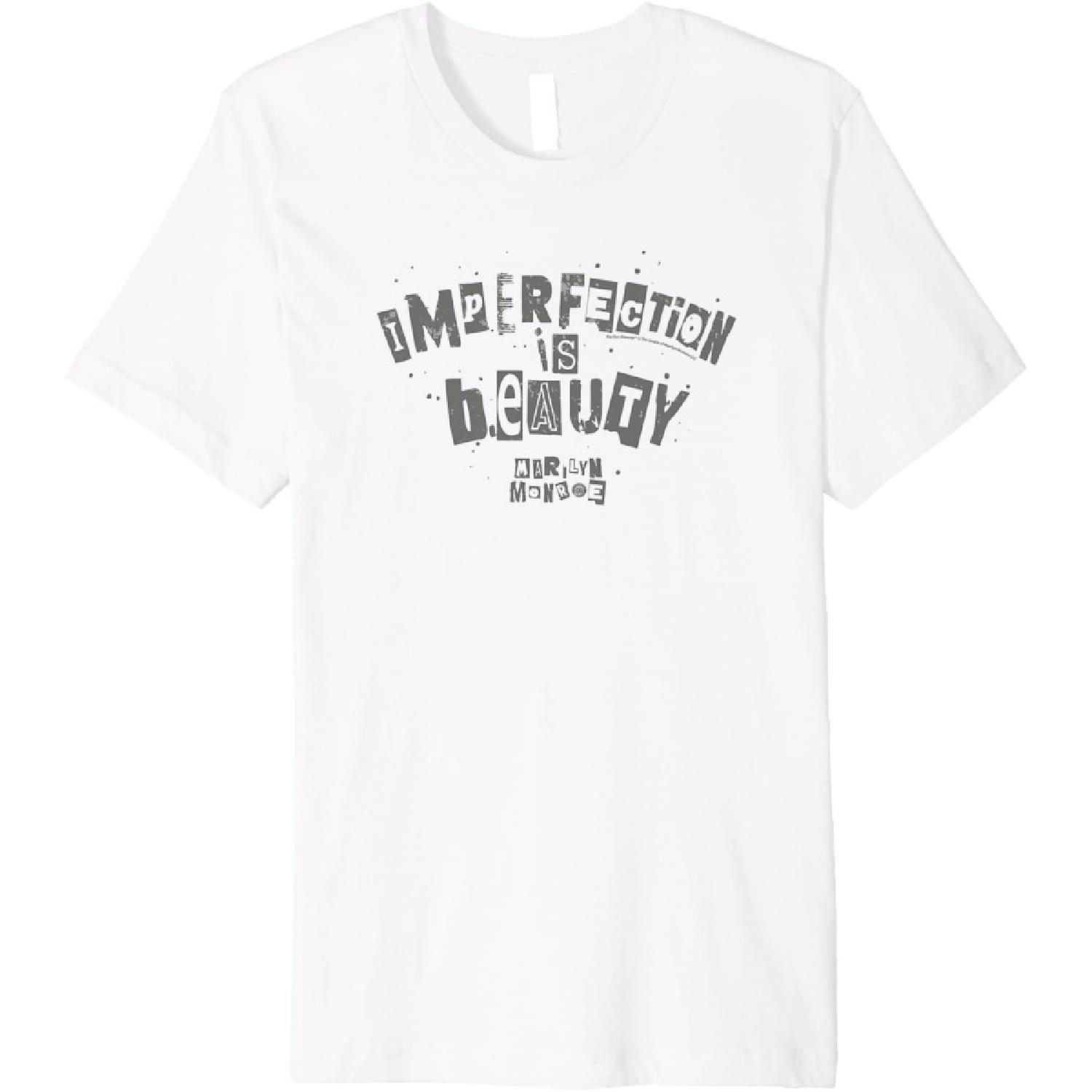Marilyn Monroe - Imperfection Is Beauty Premium T-Shirt XXXXXL белый