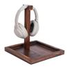 1set Wood Headphone Stand with Square Tray Gaming Headset Holder Coffee 270x270x275mm