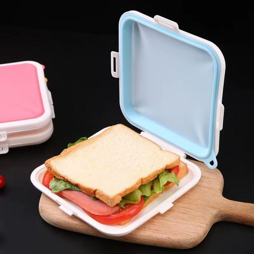 Household Sandwich Storage Box Reusable Lunch Food Container Lunch Sandwich Box Dinnerware