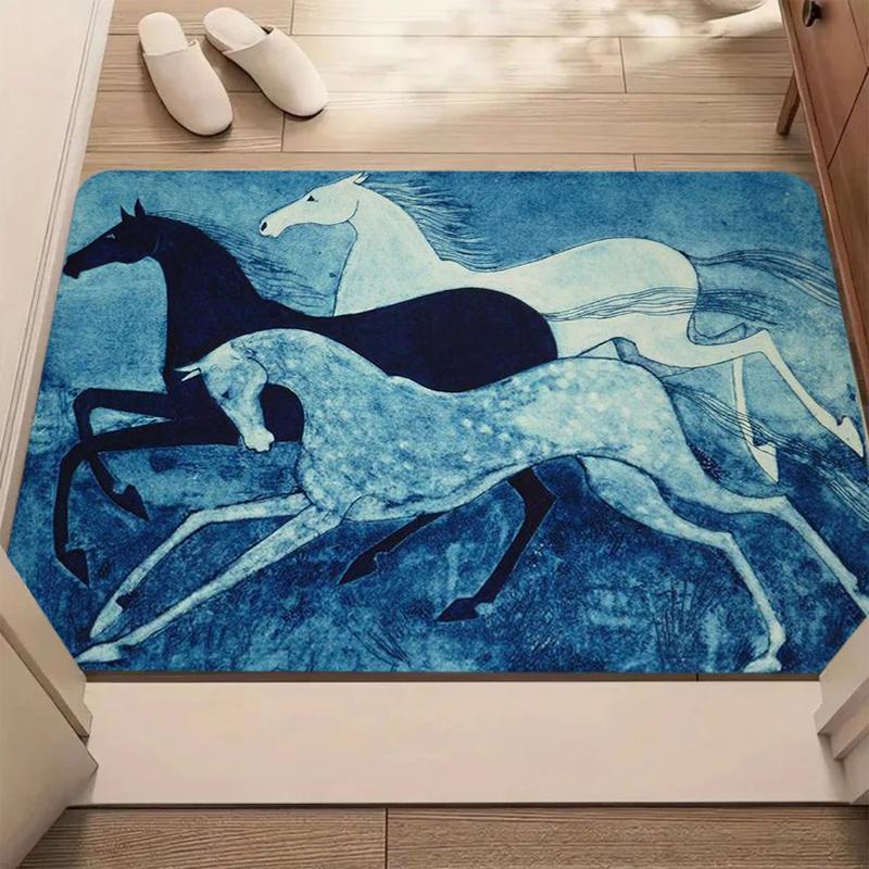

Modern Abstract Carpet Mat Rug Elegant Home Decoration Piece Non-Slip Stylish Doormat for Living Room Bedroom Kitchen Entrance 40cm x 60cm
