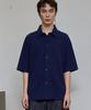 Ballute Net Half Sleeve Collar Cardigan (Navy)