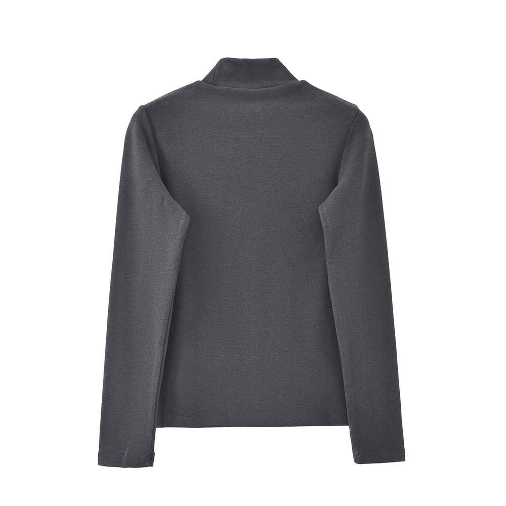 310g Women's Winter Double-Sided Brushed Half-High Collar Long Sleeve Thermal Base Layer Top