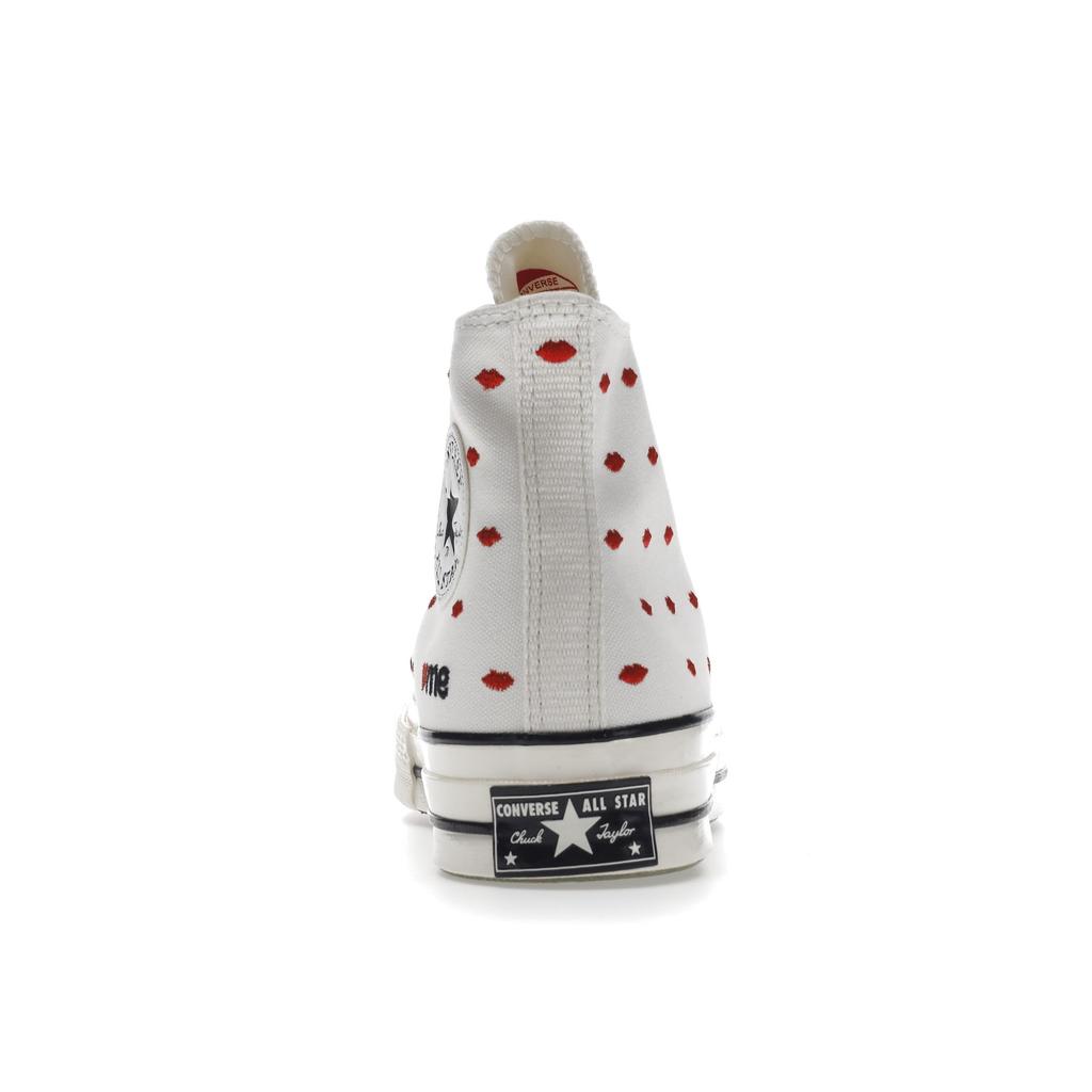 Converse Chuck 70 Embroidered Lips High 'Love Me - Vintage White' Unisex Sneakers A01601C
