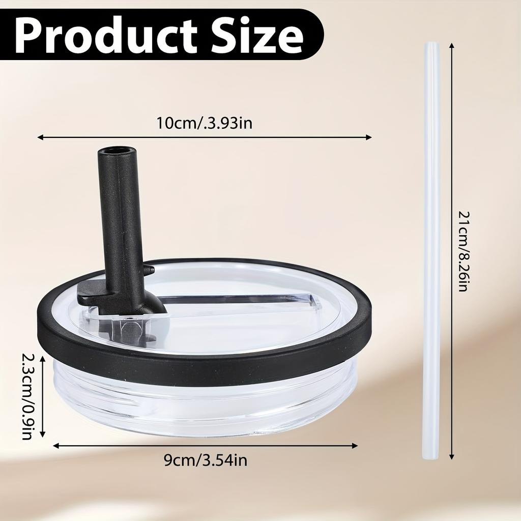 Anti-Spill Lid 40oz Reusable Eco-Friendly Cup Cover, Creative Spiral Straw Cap, Drinkware Accessory, Casual Style