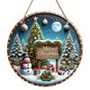 Christmas Snowman Santa Claus Acrylic Christmas Decoration Hanging Ornament Sun Catcher Pendant